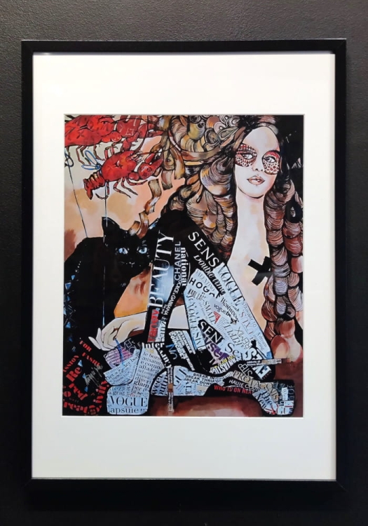 Sensvoque, plakat 40x50 cm, rama basic 50x70 cm, black wall.jpg