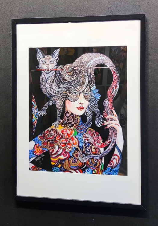 Głowa należy do smoka 50x70, plakat, black frame 60x90 cm, right perspective.jpg