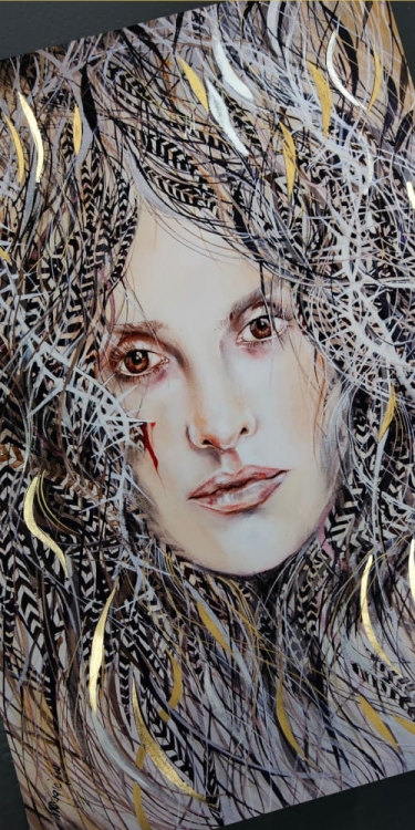 Rita 50x70 cm, plakat zdobiony, Maggie Piu, perspective 1.jpg