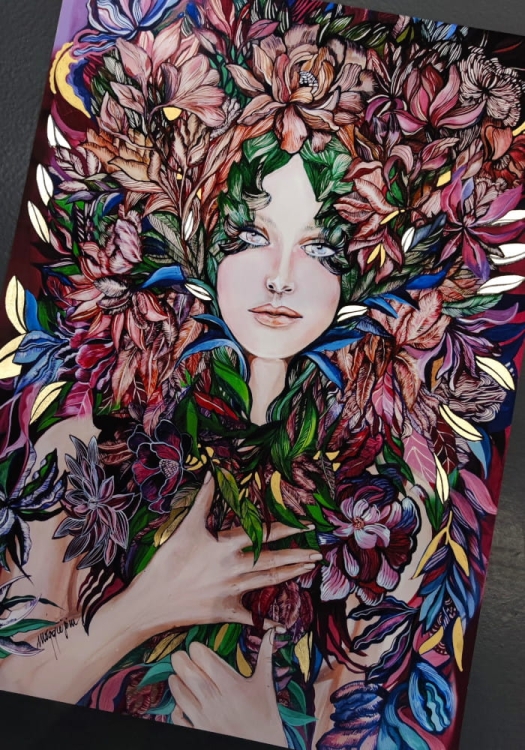 Świtezianka 50x70 cm, plakat zdobiony, Maggie Piu, perspective.jpg