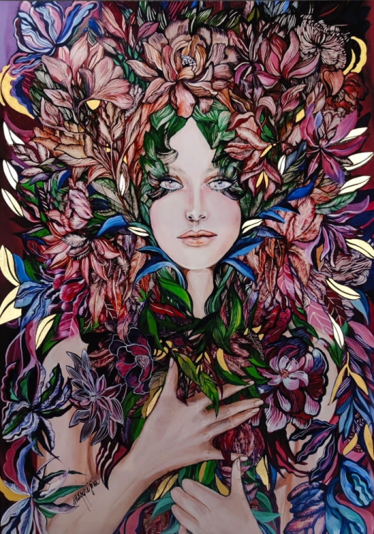 Świtezianka 50x70 cm, plakat zdobiony, Maggie Piu.jpg