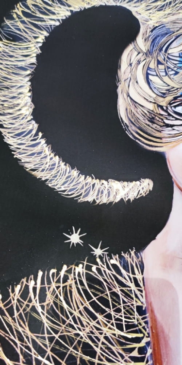 Koziorożec, plakat zdobiony 50x70 cm, Maggie Piu, detal & perspektywa 4.jpg