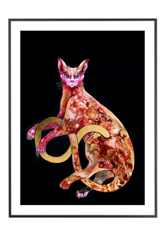 Kizia w czarnym, 50x70 cm, białe passe-partout 5 cm, rama czarna 60x80 cm.jpg