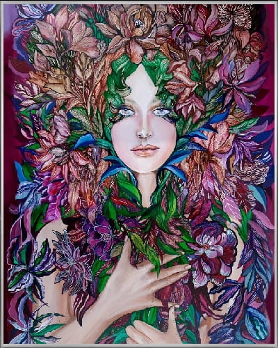 plakat Maggie Piu, Świtezianka 40x50 cm, rama alu srebrna 41x51 cm.jpg