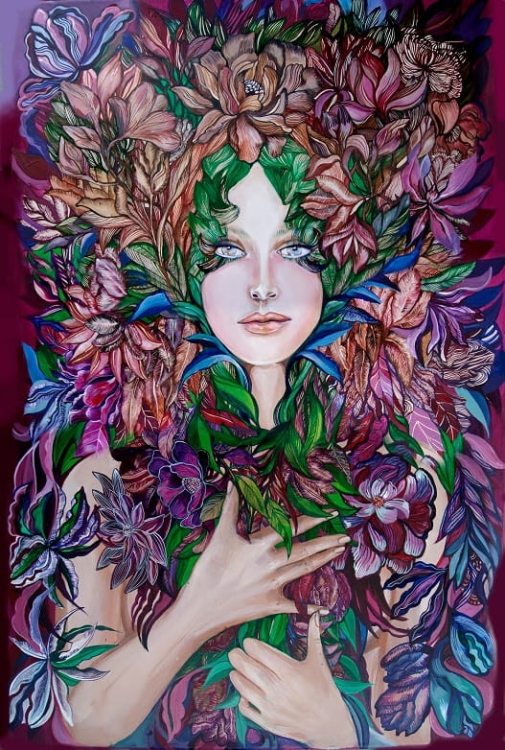 obraz Maggie Piu, Świtezianka, 60x90 cmseria Rusałki 2020, oryginał.jpg