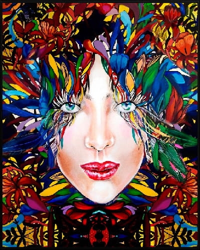 plakat Maggie Piu, Medusa Gold 3, 40x50 cm, rama alu czarna 41x51 cm.jpg