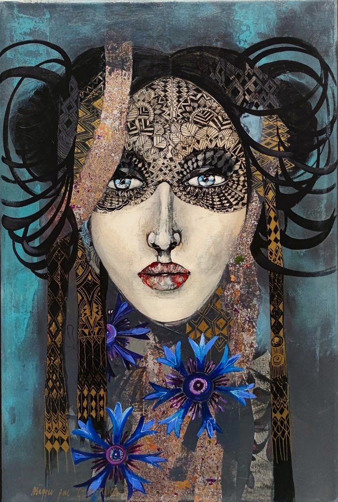 obraz Chabernica, 40x60 cm, akryl na płótnie, Maggie Piu, Bestiariusz Polski