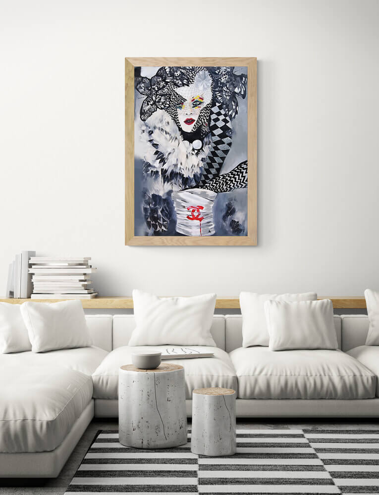 Painting_Maggie_Piu_Coco_Fashion_Gameswith_corner_sofa