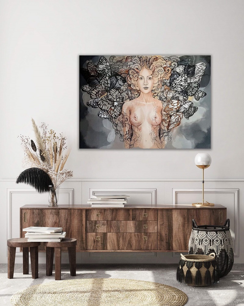 Fri 140x100 cm technika mieszana Maggie Piu