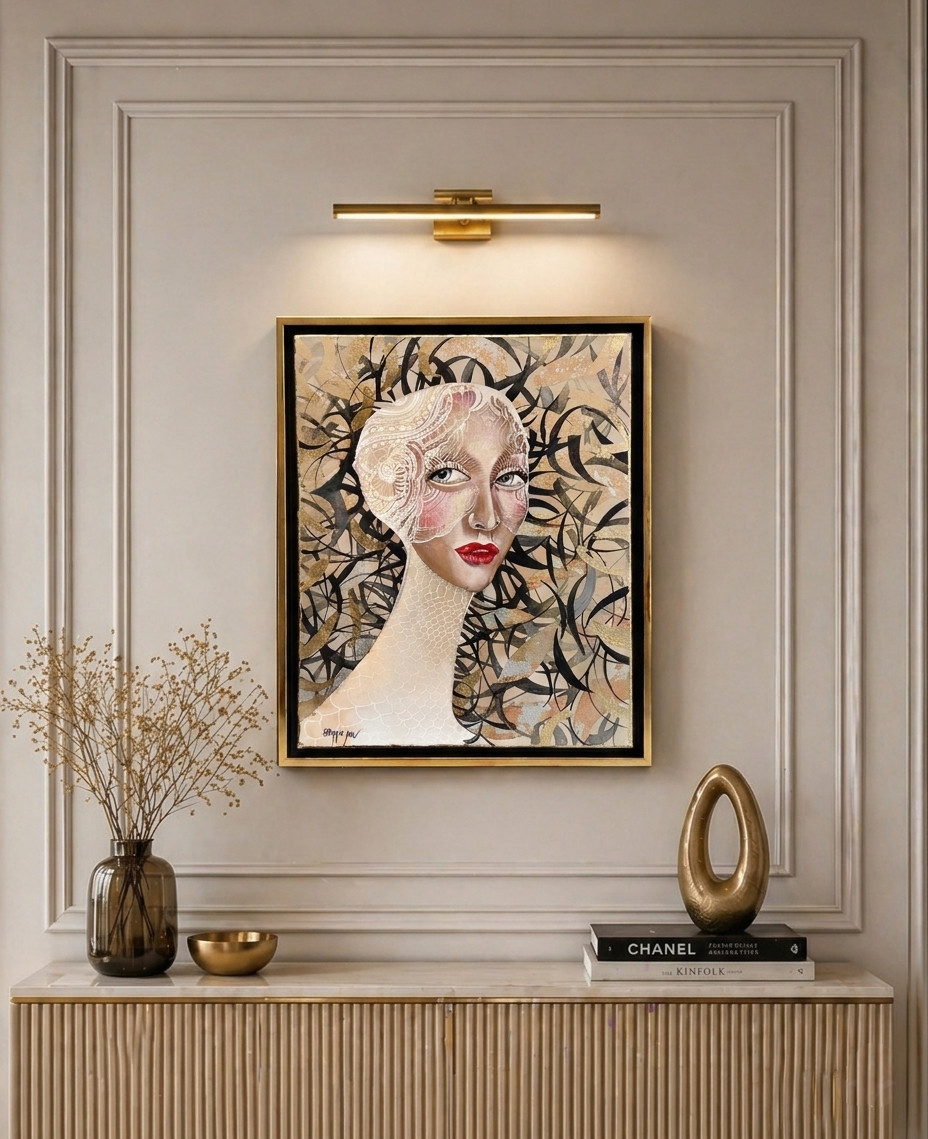 Leukotea, 40x50 cm, akryl na plótnie, Maggie Piu, obraz  we wnętrzu