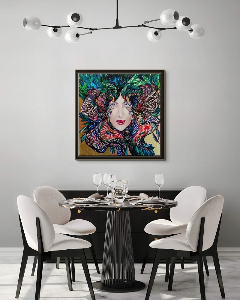 Medusa Złota - Matka 80x80 cm Maggie Piu