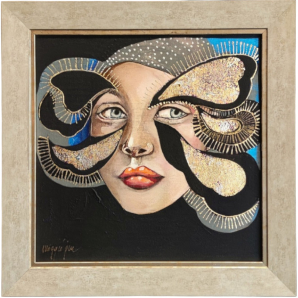 obraz_Maggie Piu_Minipiu_XIX_30×30 cm_Akryl_na_Płótnie_w_Ramie_37,5×37,5_cm