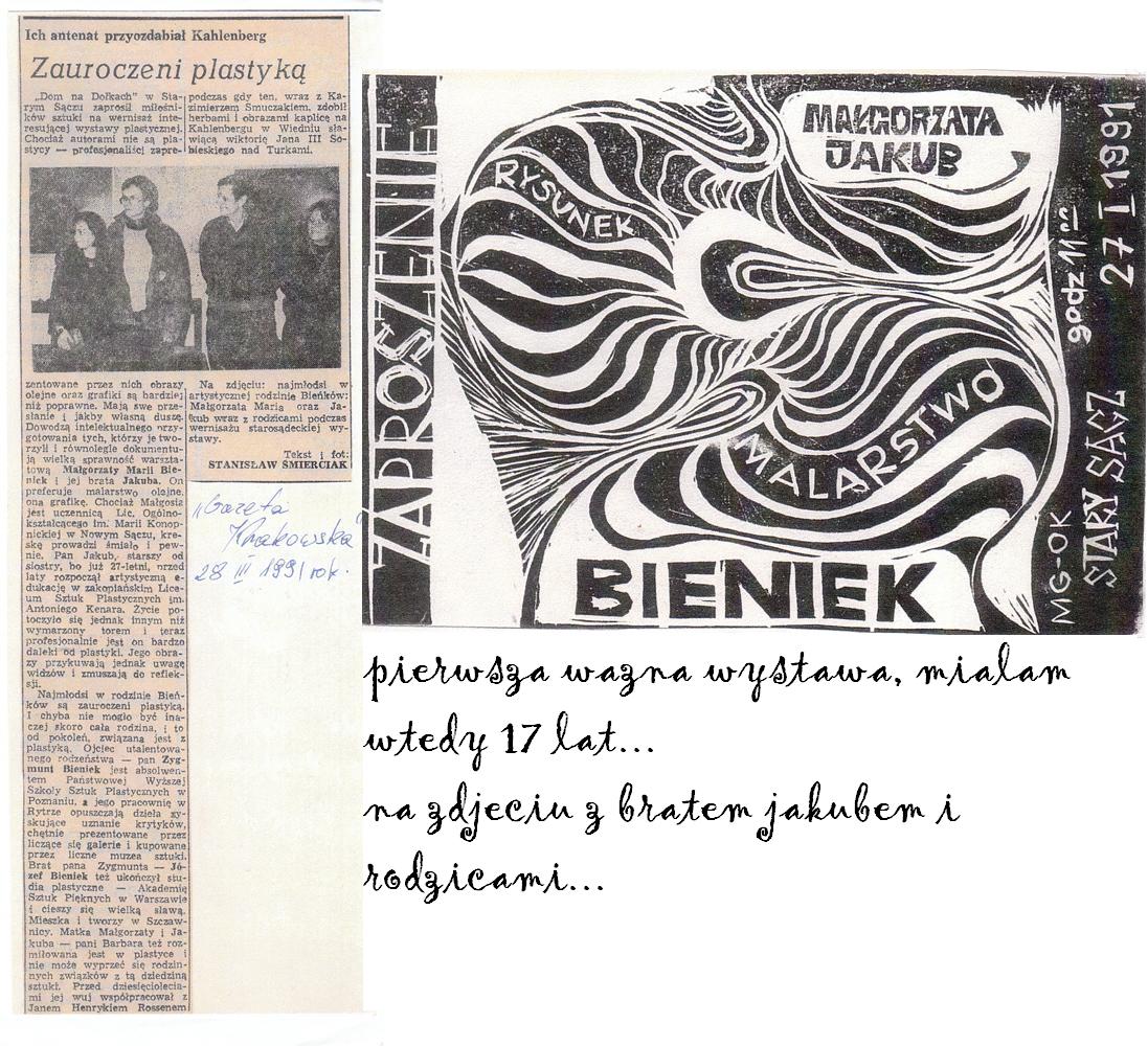 pierwsza ważna wystawa - w wieku 17 lat