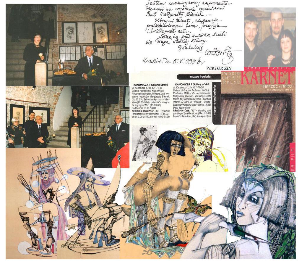 pierwsze wystawy na studiach ... profesor Zin ...
